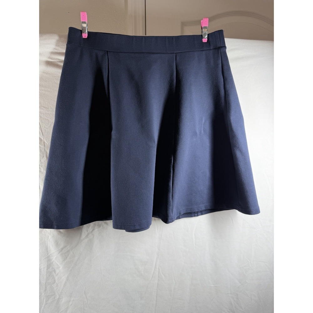 LOFT Navy Blue Pleated A-Line Skirt Women's Size Small Mini Career Casual